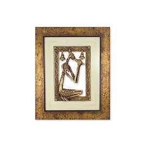 Brass wall art, Musical Conch Lady  Home & Kitchen