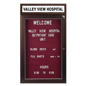   Fr with Illuminated Headliner Enclosed Burgundy Changeable Letterboard