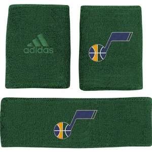  Utah Jazz Headband and Wristband Set (Solid Green): Sports 