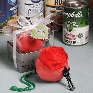 Rose design reusable nylon bag favors 