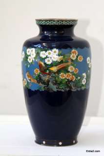 Cloisonne vase signed top quality Ando mark  