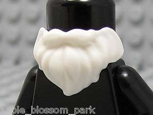 NEW Lego Minifig Short WHITE BEARD w/Moustache   Christmas Santa 