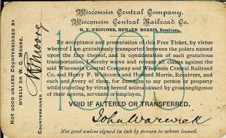   Whitcomb, Howard Morris, receivers of Wisconsin Central Company and