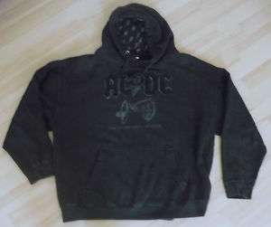 Vintage AC/DC BLACK HOODY Sweatshirt LG For ThoseRock  