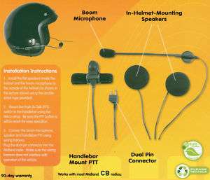 Motorcycle Helmet Kit for use with the Midland 75 822  