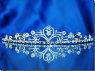 Bridal Wedding Crown Veil Pageant Homecoming Prom Crystal Tiara C8865 