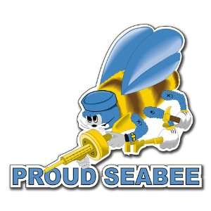  US Navy Proud Seabee Decal Sticker 3.8 6 Pack: Everything 