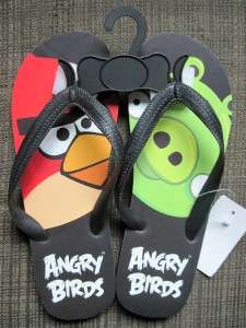 ANGRY BIRDS ~ Mens FLIP FLOPS ~ Sizes 7 8 9 10 11 ~ NEW  