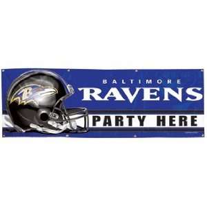  Baltimore Ravens 2x6 Vinyl Banner: Sports & Outdoors