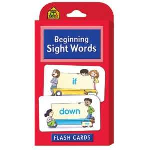  School Zone 4002 Beginning Sight Words Flash Cards: Toys 