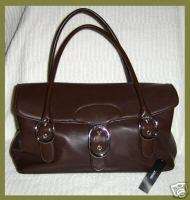 DKNY Donna Karan Leather Handbag Chocolate NWT $200  
