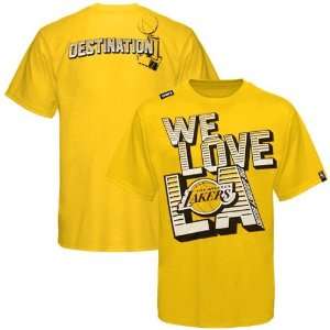  Los Angeles Lakers Gold We Love LA NBA Playoffs T shirt 