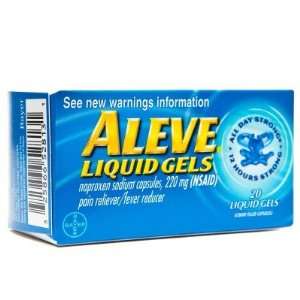  Aleve  Pain Reliever, 20 liquid gels: Health & Personal 