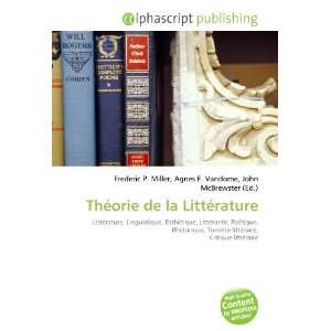  Théorie de la Littérature (French Edition 