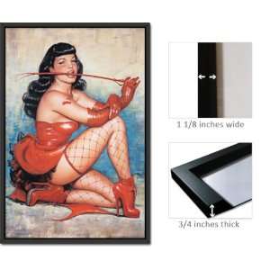  Framed Olivia Bettie Page Red Poster 241091: Home 