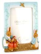 Product Image. Title: Peter Rabbit Sculpted Resin Picture Frame 4 x 6