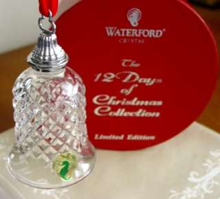 Waterford 12 Days Christmas Bell, 2 Turtle Doves, NIB  