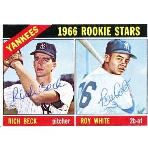  Rich Beck & Roy White Autographed/Hand Signed 1966 Topps 