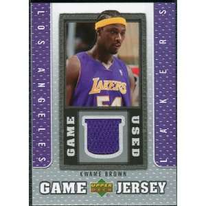   2007/08 Upper Deck UD Game Jersey #KW Kwame Brown: Sports Collectibles