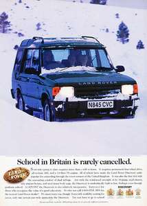   Rover Discovery   snow storm   Vintage Advertisement Ad A22 B  