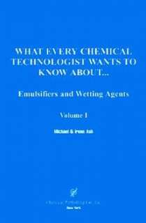 Emulsifier and Wetting Agents NEW by Michael Ash 9780820603629  