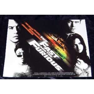 Fast And The Furious. The   British Mini Movie Poster   Vin Diesel 