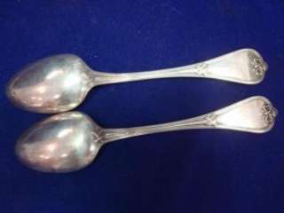 Pr Coin Silver Dessert Spoons Fancy Bow pattern Wendt?  