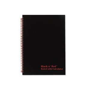  Notebook, Wirebound, Ruled/Calculator,A4,Black/Red 