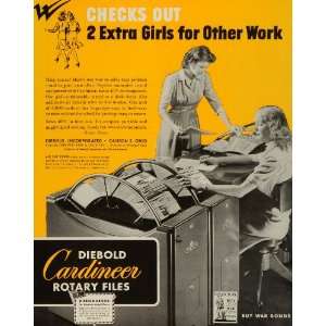  1943 Ad Diebold Cardineer Rotary Files Office Equipment 