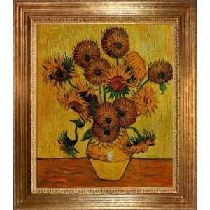  Overstock Art Van Gogh, Vase with Fifteen Sunflowers   27W 
