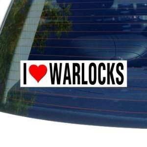  I Love Heart WARLOCKS Window Bumper Sticker: Automotive