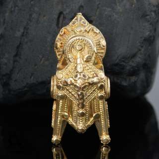 Antique INDIAN Solid 18K GOLD Thali Wedding Ornament PENDANT INDIA ca 
