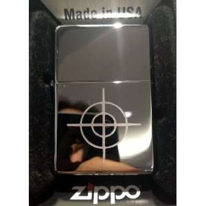  Zippo Custom Lighter   Gun Scope Target Hi Polish Chrome 