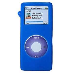 Apple iPod Nano (1st Gen) Blue Silicone Protective Case: MP3 Players 