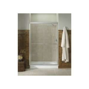   Frameless Bypass Shower Door Finish Bright Polished Silver, Glass