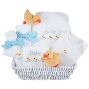  just ducky   personalized luxury layette basket: Baby