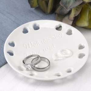   Love Design Wedding Ring Bearer Plate Pillow Alternative Everything