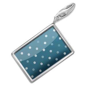 FotoCharms Blue dotted pattern   Charm with Lobster Clasp For Charms 