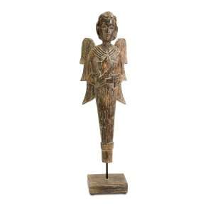  Amaka Wood Carved Standing Angel