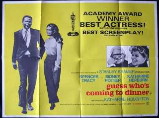 GUESS WHOS COMING TO DINNER 67 British Quad poster  