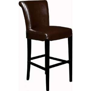  Cognac Full Bicast Leather Bar Stool   Set of 2: Home 