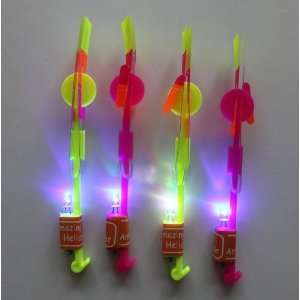 100pcs amazing arrow helicopter color changing led light up toy gift 