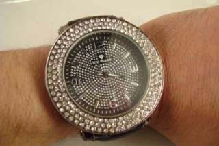 Black IceMaxx XXL 7 Row Bezel Diamond Watch+Free Bezel  