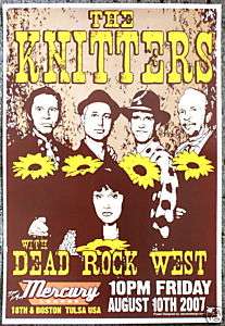 THE KNITTERS dead rock west dave alvin CONCERT POSTER  