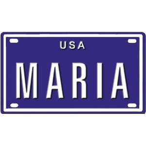  MARIA USA MINI METAL EMBOSSED LICENSE PLATE NAME FOR BIKES 