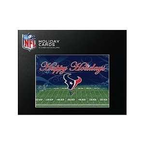 HOUSTON TEXANS 7 by 10 Team Logo CHRISTMAS / HOLIDAY CARDS (Box of 
