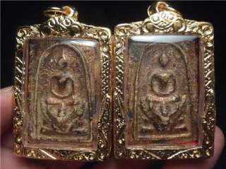 OLD SET PRA SOMDEJ GARUDA WAT PHRA KAEW Thai Buddha Amulet Pendan 
