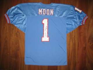 1991 Authentic Oilers Warren Moon RUSSELL jersey 48 SIGNED PRO Line 