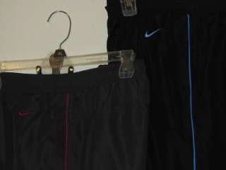   NIKE WOMENS WOVEN POLYESTER WARM UP PANTS LINED BLK/BLUE GRAY/FUSCHIA