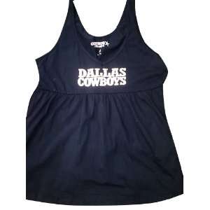    Dallas Cowboys Ladies / Women Navy Amman Tank: Sports & Outdoors
